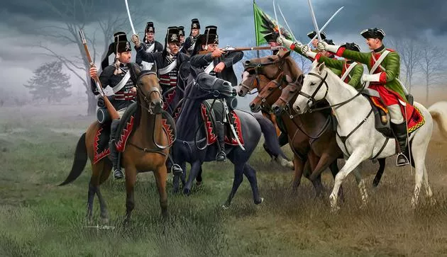 Revell - Osztrák dragonyosok és porosz huszárok a 100 éves háborúban